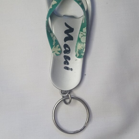 Hawaii New Zealand Maui Flip Flop Metal Base Keychain Bottle Opener Souvenir - Picture 1 of 4